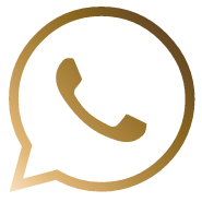Eine goldene Sprechblase mit einem Telefon darin.