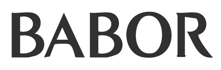 Das Wort „Babor“ steht in schwarzen Buchstaben auf weißem Hintergrund.