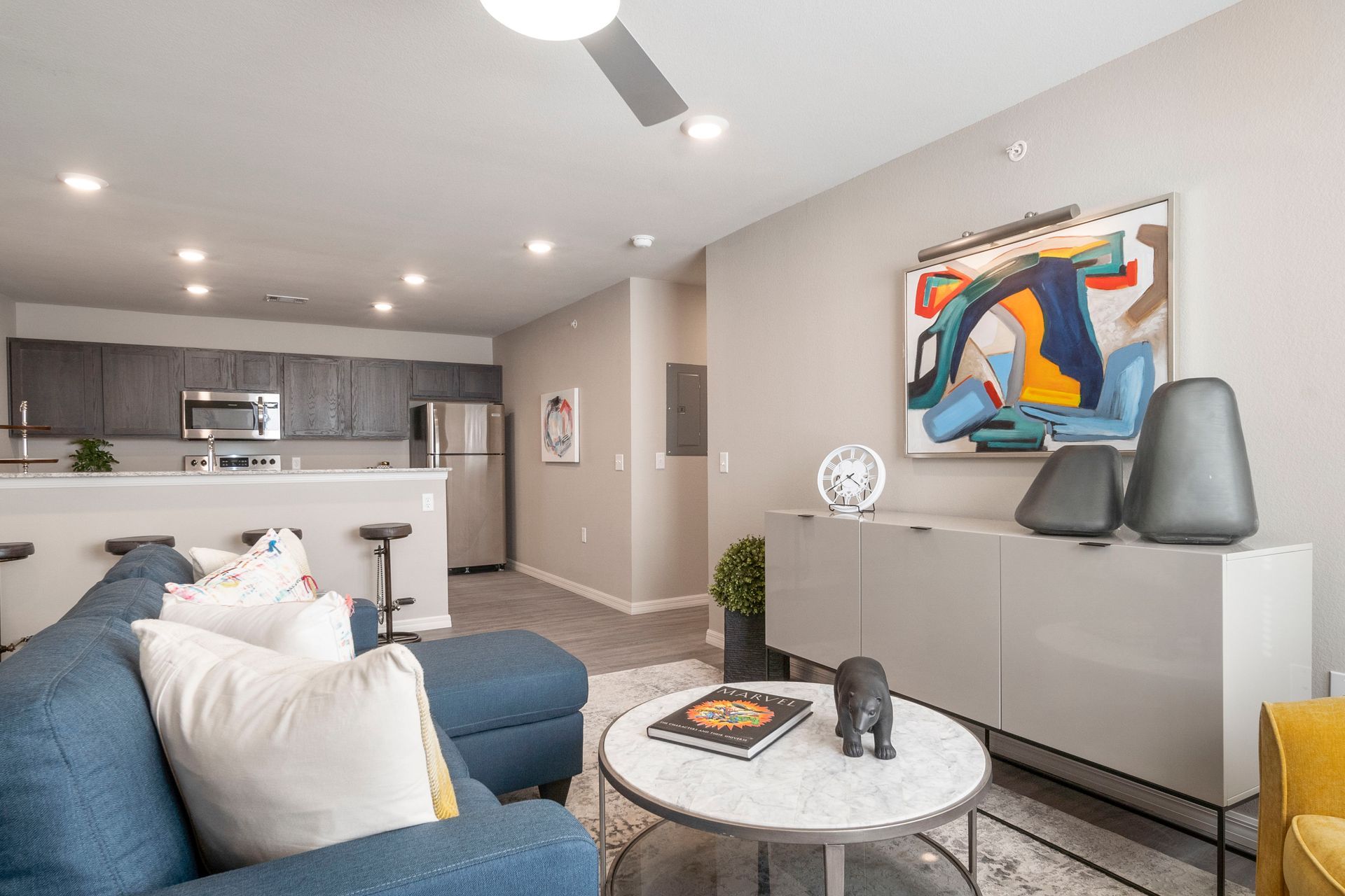 living room furnished