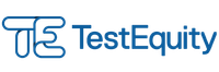 TestEquity logo in blue text with stylized TE icon on a white background