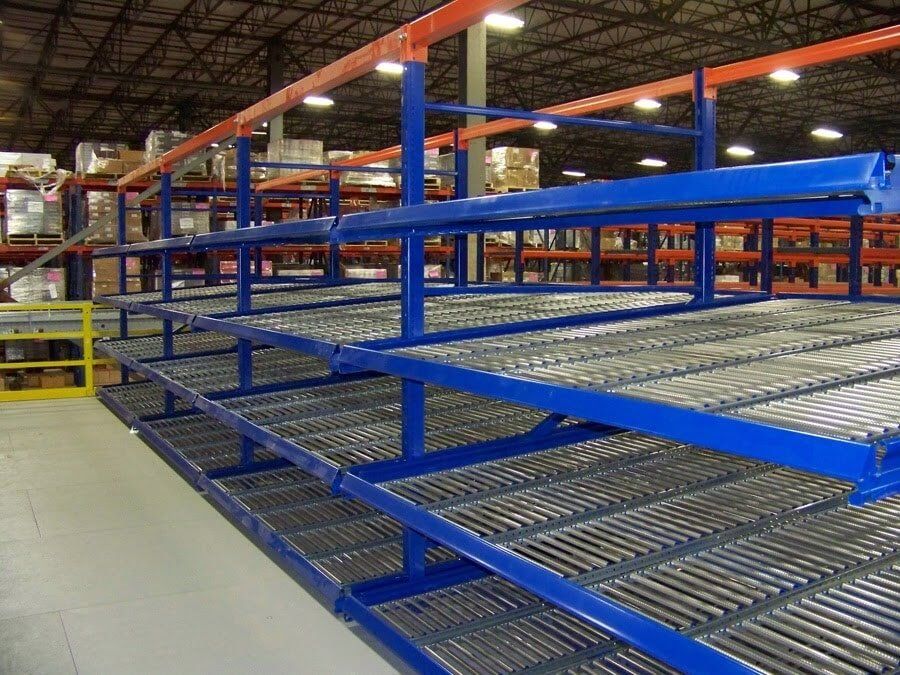 Storage Management System — Blue Carton Flow Rack in Grand Prairie, TX