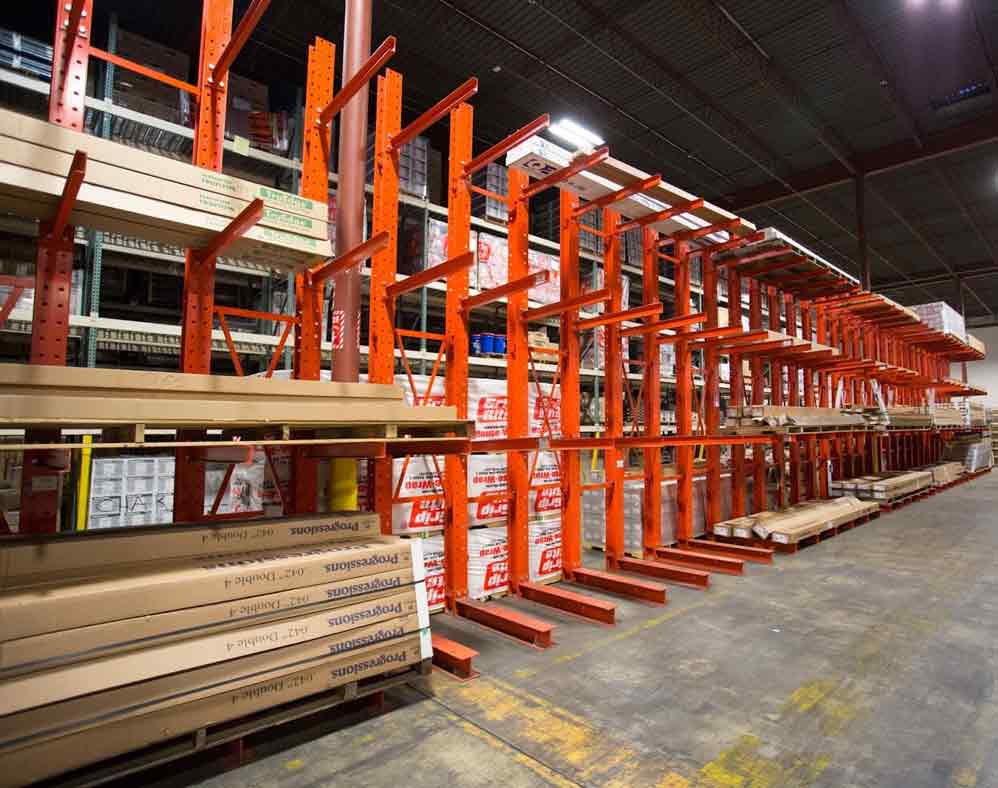 Affordable Cantiliver — Cantiliver Rack in Warehouse in Grand Prairie, TX