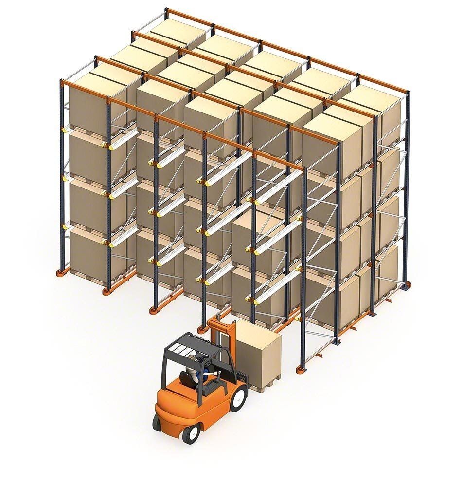 Warehouse Space Partition — 3D Rendered Drive-In Pallet Rack in Grand Prairie, TX