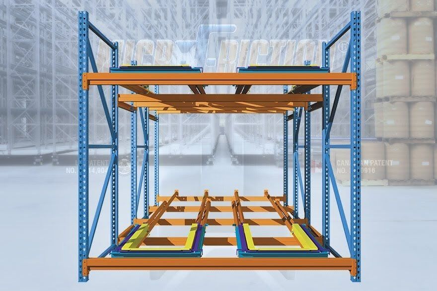 Warehouse Storage Partition and Techniques — Model of Push Back Pallet Rack in Grand Prairie, TX