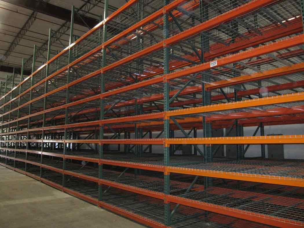 Warehouse Racks Plano, TX — Sets of Orange Pallet Racks in Grand Prairie, TX