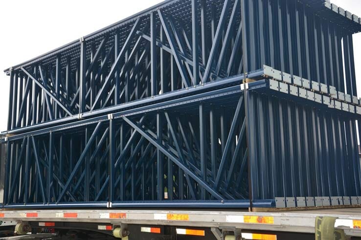 Warehouse Pallet Rack Frames Supplies — New Teardrop Pallet Rack Frames in Grand Prairie, TX