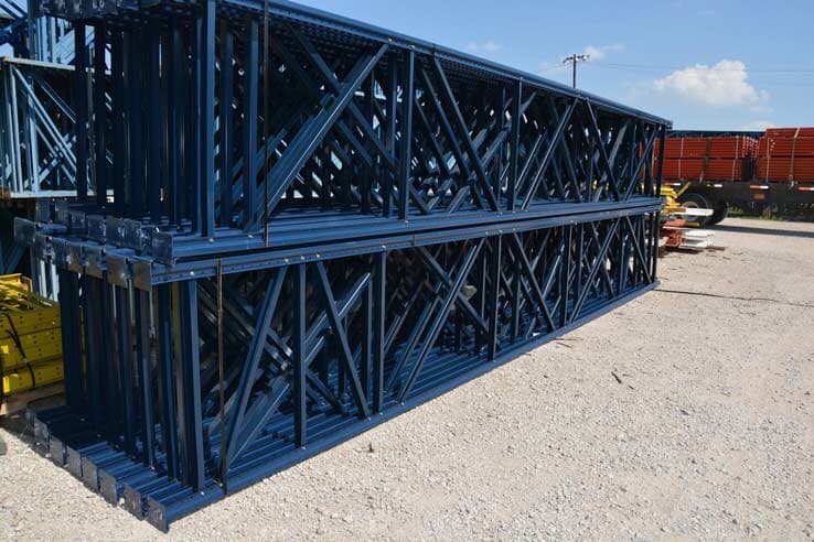 Warehouse Management and Supplies — Blue Pallet Rack Frames in Grand Prairie, TX