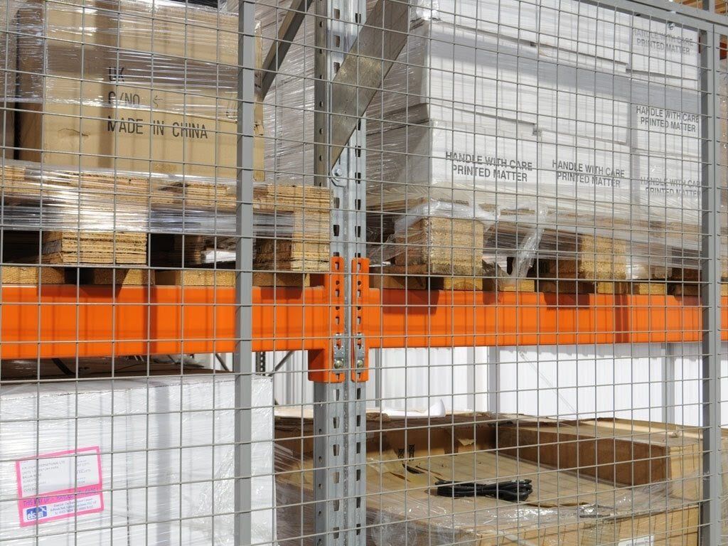 Pallet Rack Backing Wth Wire Mesh Panels — Back Wire Panels Supporting Loads in Grand Prairie, TX
