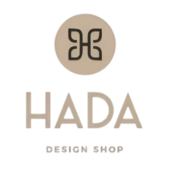 Logotipo para HADA Design Shop: círculo beige con símbolo 