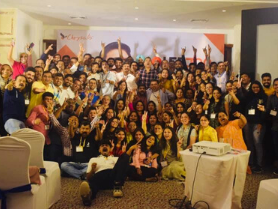 Participants in the Life 360 Life-Leadership workshop practicing goal-setting exercises led by Manish Gupta - Best life coach in pune