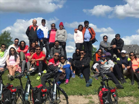 Second hilltop photo of the Europe cohort enjoying outdoor couples coaching activities