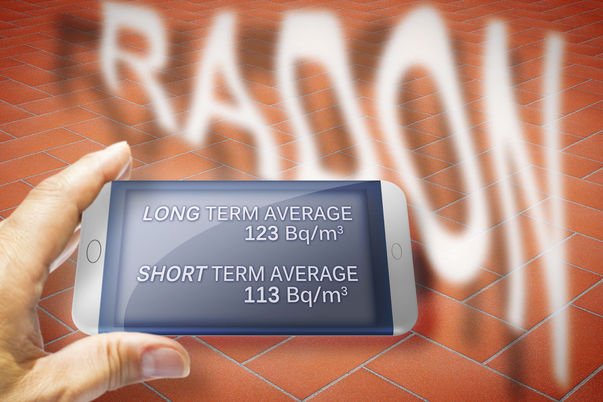 Portable device monitoring levels for Radon removal in Brookings in a home for safety and health.