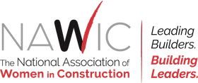 The logo for the national association of women in construction.