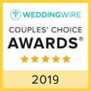 The weddingwire couples ' choice awards logo for 2019