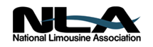 The logo for the national limousine association is black and blue.