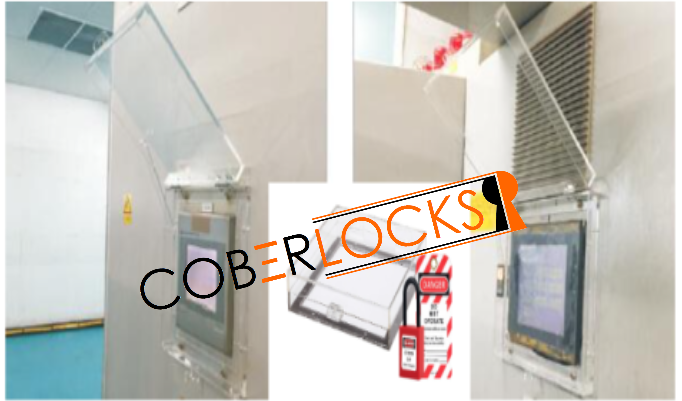 cover pannello monitor touch lucchetto copertura custodia protettiva impedire tocco schermo