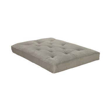 Button Tufted Luxury Futon Mattress Gray — Medford, OR — Beds For Less
