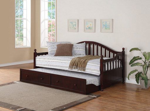 Twin Daybed Trundle Cappuccino — Medford, OR — Beds For Less