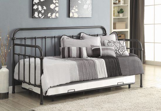Daybed With Trundle Dark Bronze — Medford, OR — Beds For Less
