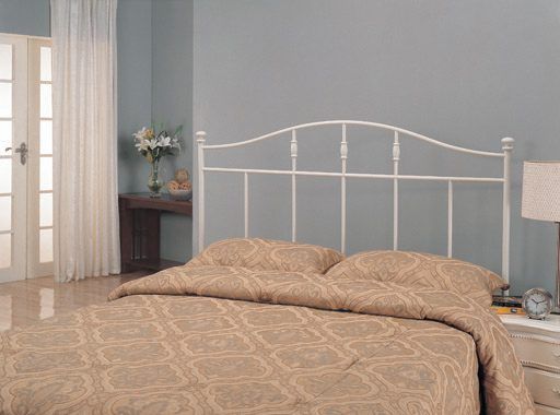 Full Queen Metal Arched Headboard White — Medford, OR — Beds For Less