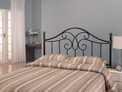 Full Queen Metal Headboard Black And Bronze — Medford, OR — Beds For Less