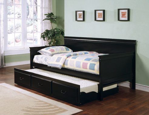 Twin Daybed Trundle Black — Medford, OR — Beds For Less