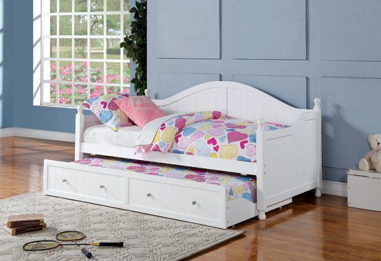 Twin Daybed Trundle White — Medford, OR — Beds For Less
