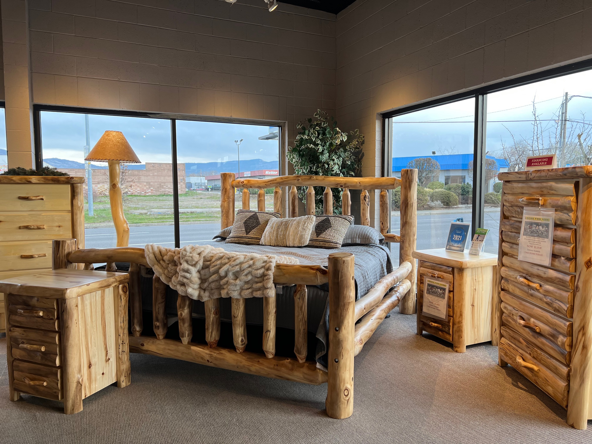 Rustic Log Furniture Bed — Medford, OR — Beds For Less