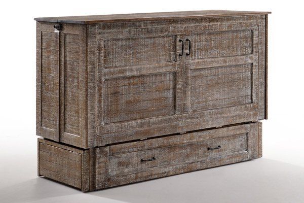 Cabinet Bed Poppy White Bark Finish — Medford, OR — Beds For Less