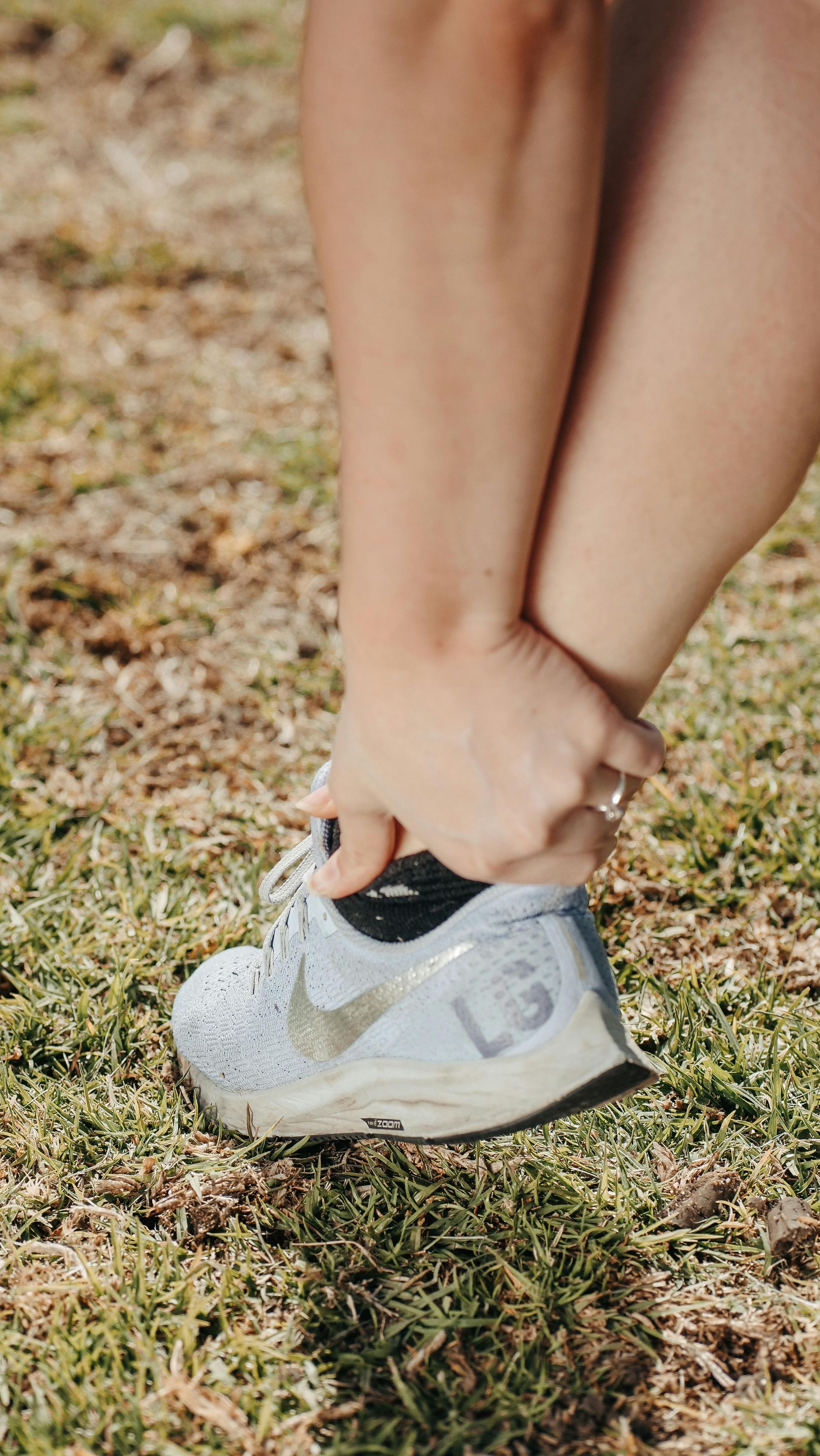Shockwave therapy being applied to an Achilles tendon at Hove Shockwave clinic in Brighton and Hove