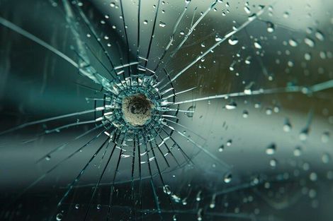 Broken glass window Broken glass window