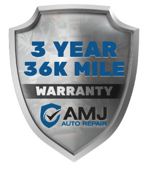 3 Year 36K Mile Warranty Logo | AMJ Auto Repair