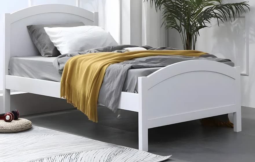 A King Single Bed is Available in White or Grey — Bryants Beds and Mattresses In Lismore, NSW