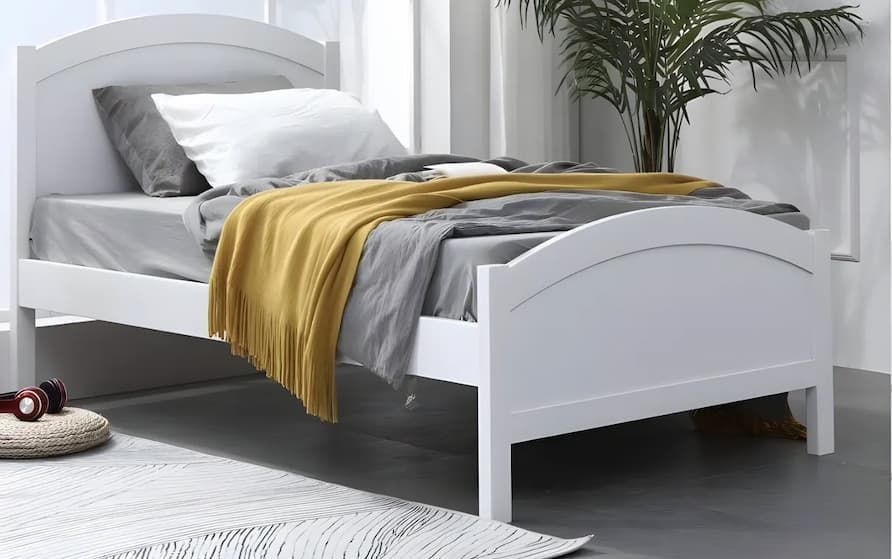 A King Single Bed is Available in White or Grey — Bryants Beds and Mattresses In Lismore, NSW