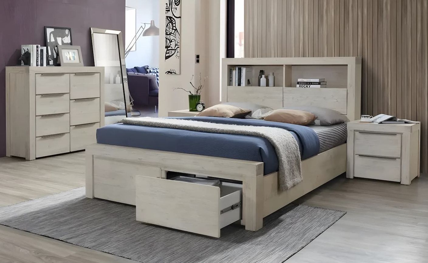 A Bedroom With a Bed Dresser and Nightstand for Sale — Bryants Beds and Mattresses In Lismore, NSW