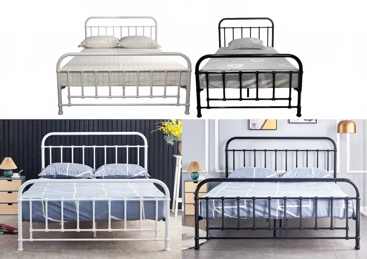 There Are Three Different Types of Beds Available in White and Black — Bryants Beds and Mattresses In Lismore, NSW