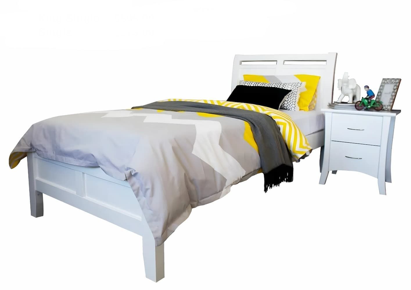 A King Single Bed With a Nightstand Next to It — Bryants Beds and Mattresses In Lismore, NSW