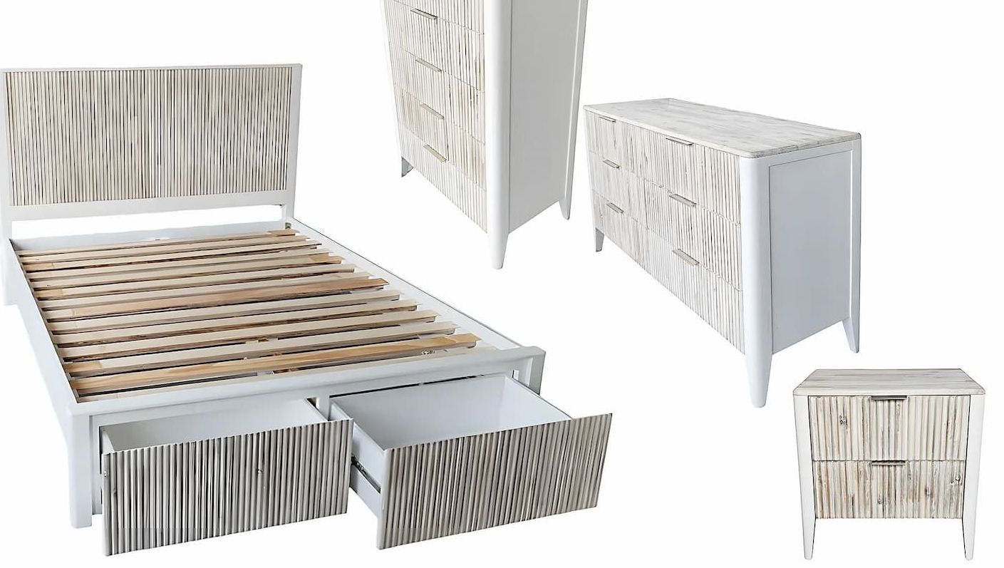 A King Queen Bed With a Dresser and a Nightstand — Bryants Beds and Mattresses In Lismore, NSW