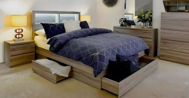 A Bedroom Set With a King Size Bed and Two Nightstands — Bryants Beds and Mattresses In Lismore, NSW