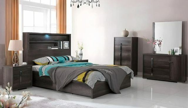 A Bedroom Set With a Bed Dresser Mirror and Nightstand — Bryants Beds and Mattresses In Lismore, NSW