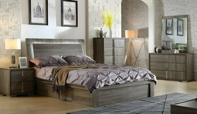 a Bedroom Set With a Bed Dresser and Mirror — Bryants Beds and Mattresses In Lismore, NSW