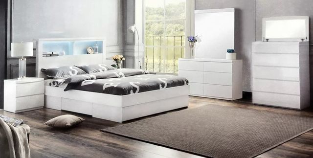 A Bedroom Set With a Bed Dresser and Mirror — Bryants Beds and Mattresses In Lismore, NSW