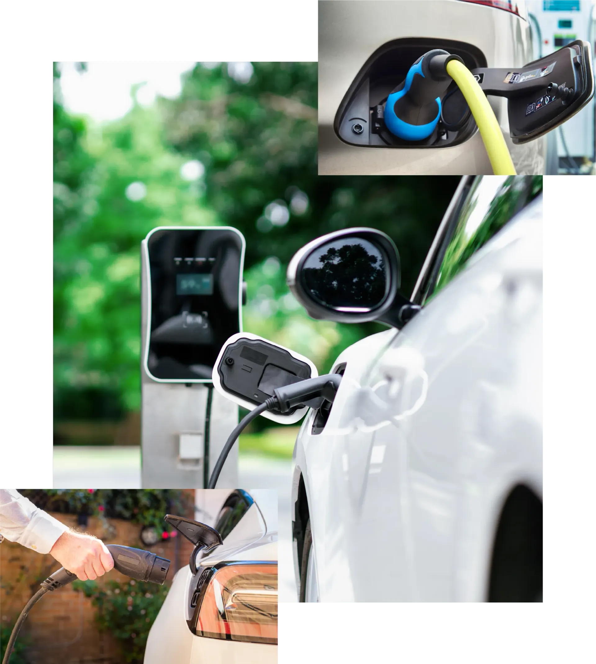 A person is making a key out of a car door handle.