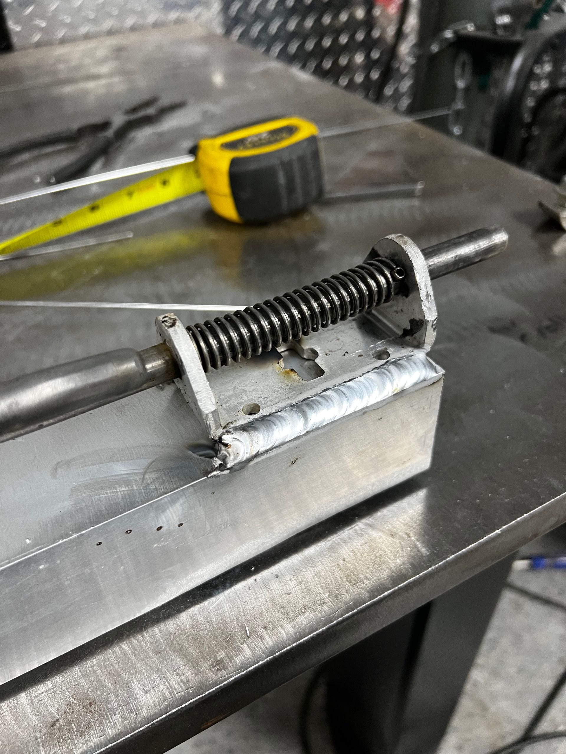 welded aluminum hinge repair