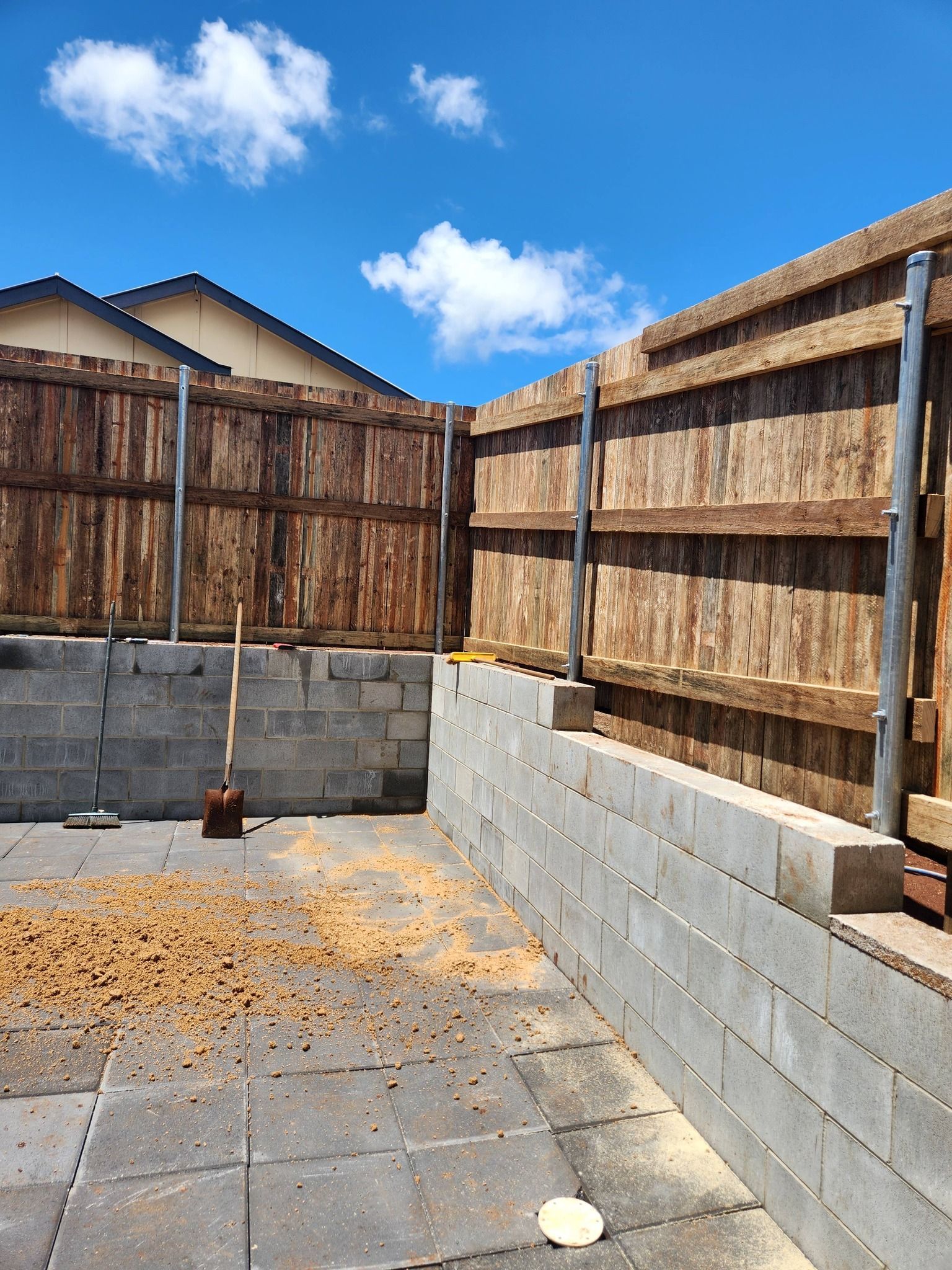 Construction Workers Build a Foundation Outdoors — Sun Co Concrete And Construction in Dimbulah, QLD