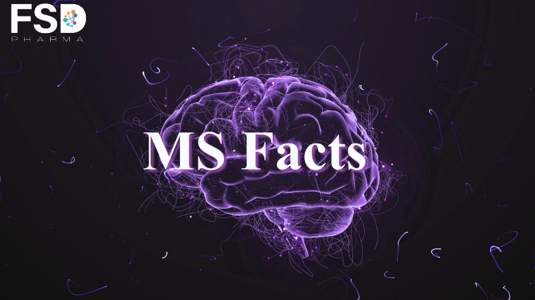 a purple brain with the words ms facts on it