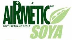 Le logo du soja airmetic est vert et noir.