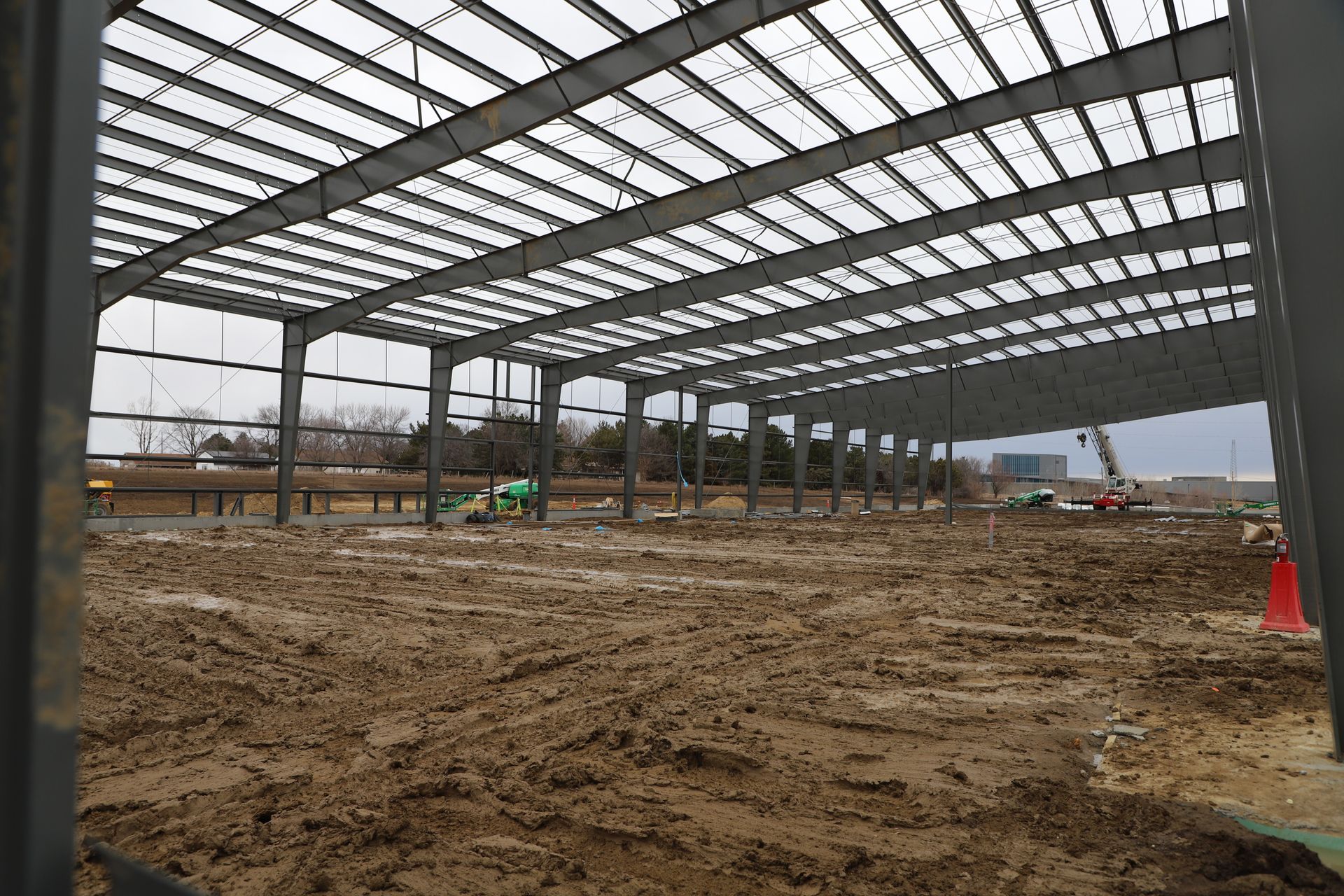 CL Construction millwright crew working on installation and structural assembly at the new Millard Activity Center construction site in Elkhorn, Nebraska, partnering with Sampson Construction to build the state-of-the-art 85,000 sq ft community facility near 204th & Q Street