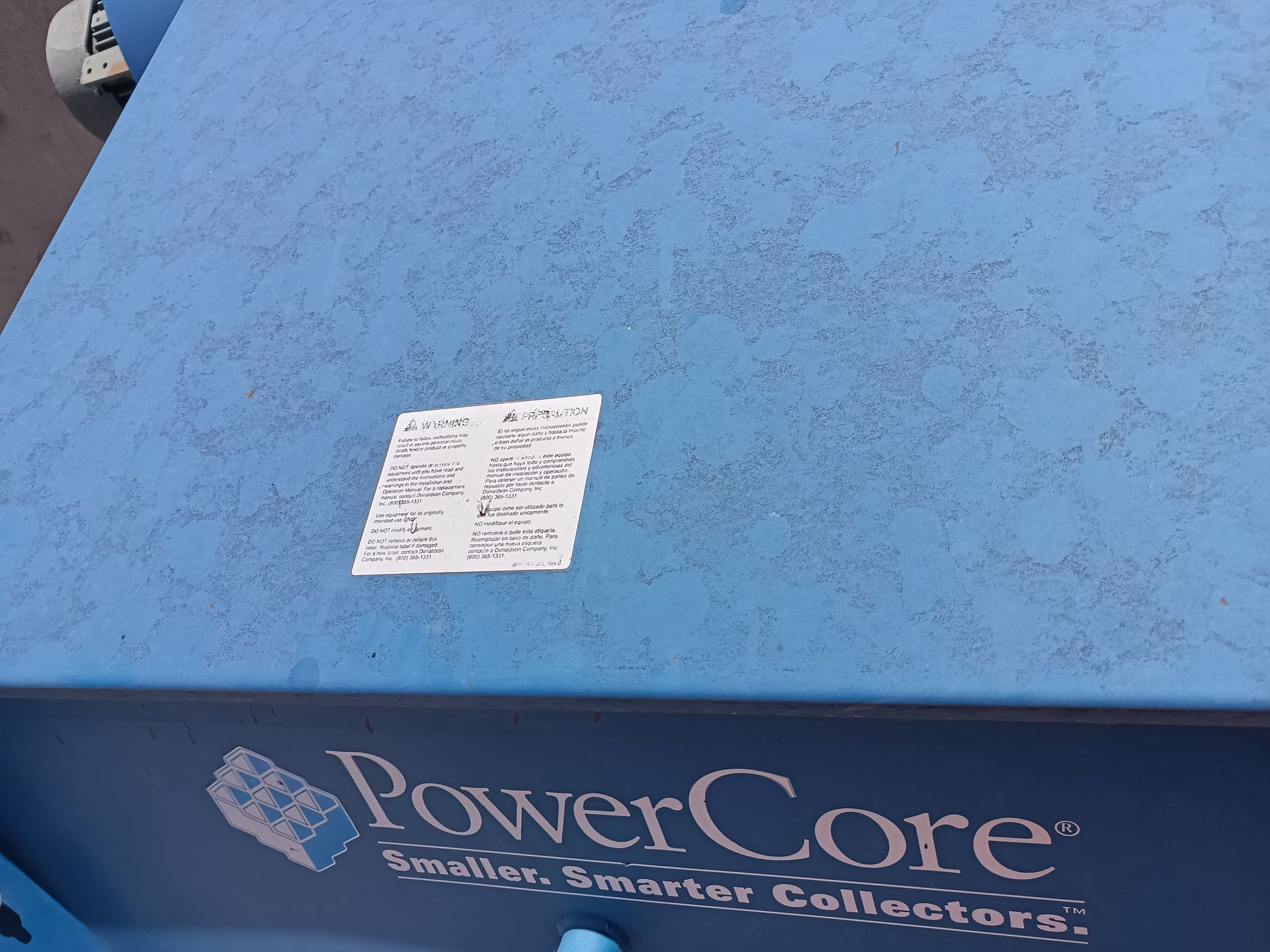 A blue box that says powercore on it