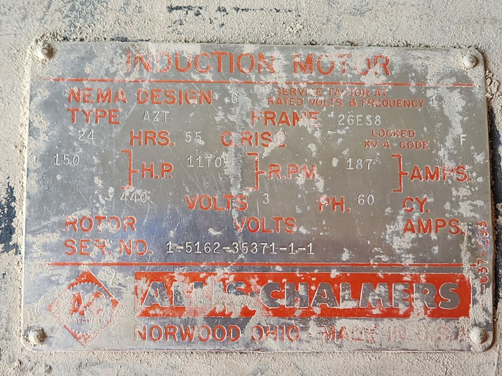 A close up of a label that says production motor on it